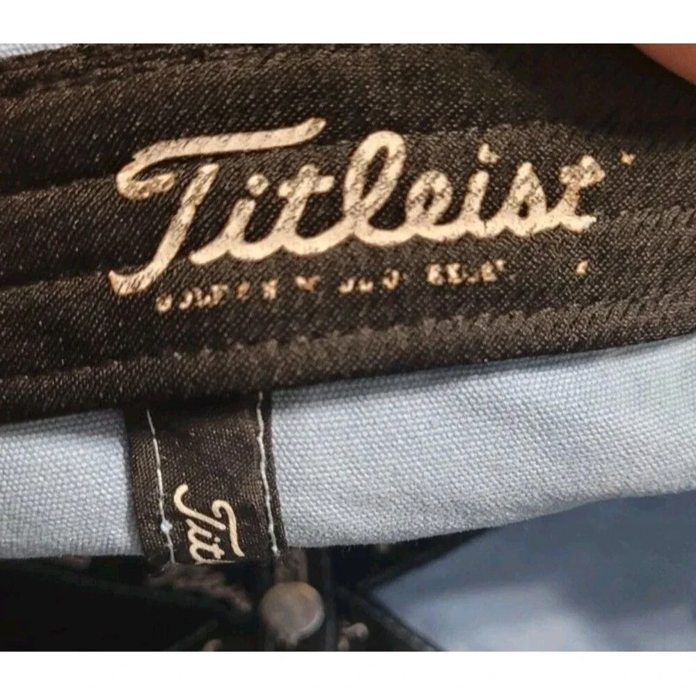 Titleist Light Blue Golf Hat Cap Clubs Under Brim Golfing Adjustable Strap